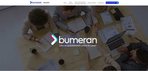 Sitio de Bumeran · Media kit