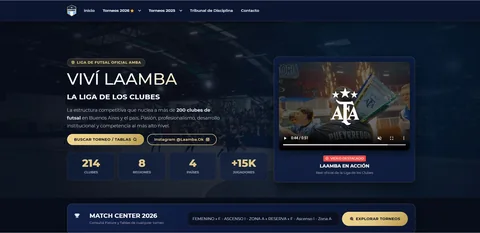 Sitio de LAAMBA: liga de futsal y acceso a torneos