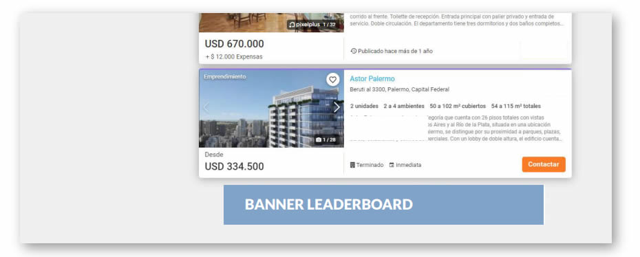 Banner segmentado leaderboard